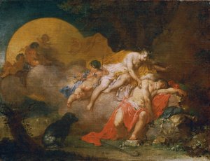 Luna und Endymion von Januarius Zick