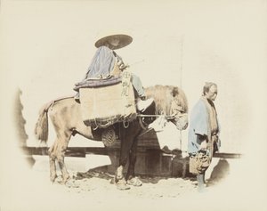 Mann auf einem Pferd von Japanese Photographer