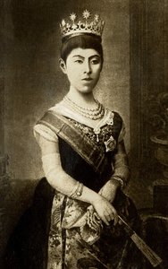 Porträt von Haruko, Kaiserin von Japan. Fotografie, Anfang des 20. Jahrhunderts.