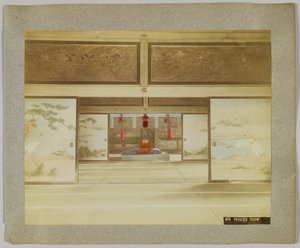 Fürstenzimmer, Japan (handkoloriertes s/w Foto)