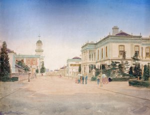 Ansicht der Hauptstraße von Yokohama, ca. 1890 von Japanese Photographer
