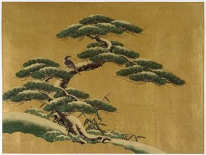 Vogel in einem Baum von Japanese School