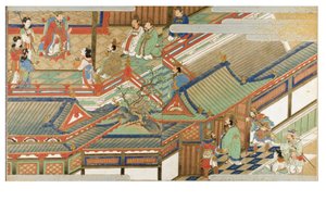 Chinesische Hofszene im Yamato-e-Stil