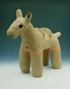 Haniwa-Pferd, gefunden um Funuli, Boshu-Provinz, Osato-Distrikt, Dolmen-Periode