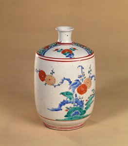 Kakiemon-Flasche mit Blumendekoration, Edo-Periode, ca. 1660 von Japanese School