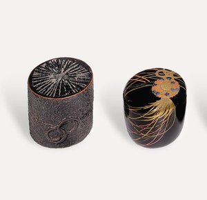 Nakatsugi-Teedose und Natsume-Teedose, Edo-Periode von Japanese School