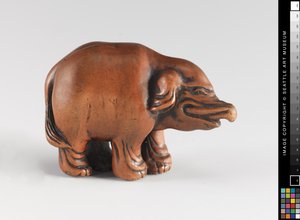 Netsuke in Form eines Elefanten, 18.-19. Jahrhundert