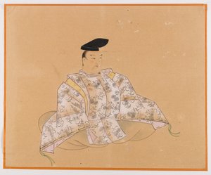 Einer der Sanjurokkasen, Albumblatt von Japanese School