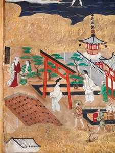 Osakazu Byobu - Japanischer achtteiliger Wandschirm