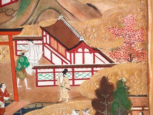 Osakazu Byobu - Japanischer achtteiliger Paravent