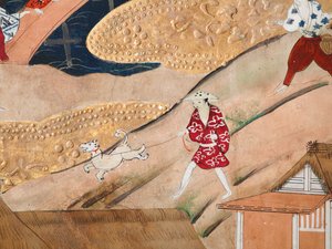 Osakazu Byobu - Japanischer achtteiliger Paravent