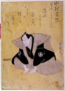 Darstellung des Schauspielers Nakamura Shikan IV. Japanischer Druck aus dem 19. Jahrhundert. Paris, Guimet Museum, Museum für asiatische Kunst