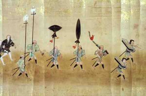 Sechste koreanische Gesandtschaft nach Japan zur Zeit der Nachfolge von Tokugawa Ietsuna im Jahr 1651, möglicherweise von Kano Masunobu (1625-94) 1655-57