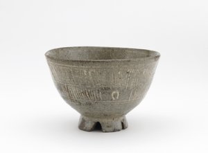 Teeschale im Mishima-Stil, Karatsu Ware