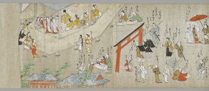 Die Tenjin-Schrein-Rollen (eine von einem Paar) (Detail), Tosa-Schule, 17. Jahrhundert von Japanese School