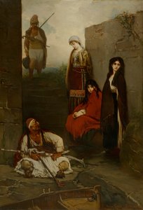 Gefangene (Gefangene montenegrinische Frauen), 1870 von Jaroslav Cermak