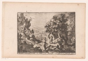 Landschaft mit der Geschichte des barmherzigen Samariters von Jaspar de Isaac (attributed to)