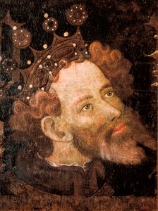 Peter IV. von Aragon, Detail eines Temperabildes von Jaume Mateu von Jaume Mateu