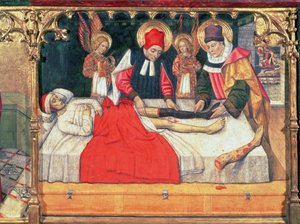 SS. Cosmas und Damian transplantieren das Bein eines Äthiopiers auf den Stumpf des Diakons Justinian