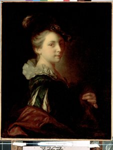 Junge Frau im Theaterkostüm von Jean Alexis Grimou