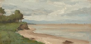 Strand bei Etretat von Jean-Baptiste-Camille Corot