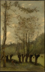 Wiese mit Weiden, Montlhéry