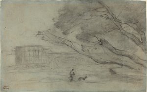 Souvenir: Römische Landschaft mit dem Kolosseum von Jean-Baptiste-Camille Corot