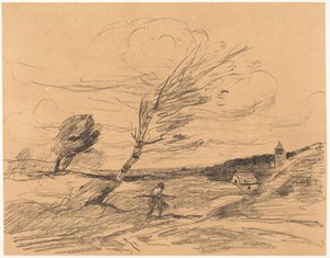 Der Windstoß von Jean-Baptiste-Camille Corot