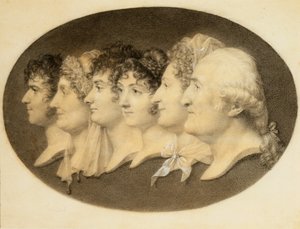 Profilporträt von Augustin und seiner Familie