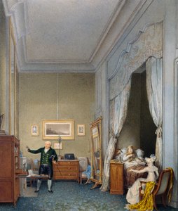 Maria Luigia im Zimmer der Tuilerien nach der Geburt des Königs von Rom von Jean Baptiste Isabey