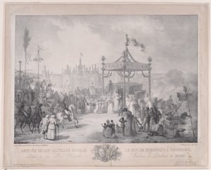 Die Ankunft Seiner Königlichen Hoheit des Herzogs von Bordeaux in Chambord von Jean-Baptiste Isabey
