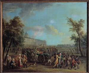Französische Revolution: Das Volk von Paris verlässt am Morgen des 14. Juli das Invalidenheim