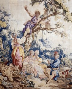 Das Freiluftbankett, Vorhang russische Spiele, (Detail)