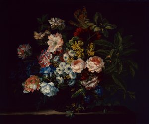 Rosen, Nelken, Hyazinthen und Blumen von Jean Baptiste Monnoyer