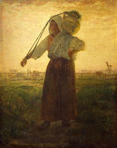 Normannische Milchmädchen in Greville von Jean Francois Millet