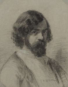 Porträt von Narcisse Virgile Diaz de la Peña von Jean-Francois Millet