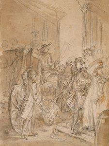Die Abreise mit der Kutsche von Jean-Honore Fragonard
