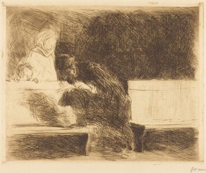Anwalt, der ein Dossier durchgeht von Jean-Louis Forain