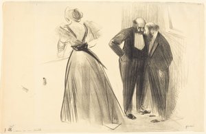 Drei Zeichnungen auf einem Blatt von Jean-Louis Forain