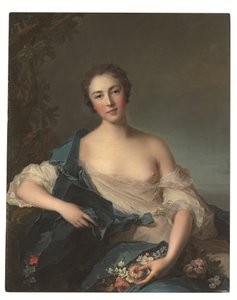 Porträt einer Frau als Flora von Jean Marc Nattier