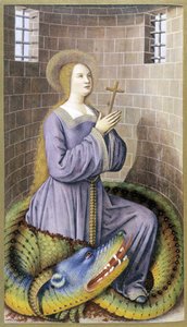 Heilige Margarete, nach Jean Bourdichon, Die Stunden von Anne von Bretagne von Jean (after) Bourdichon