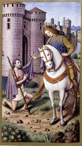 Sankt Martin nach Jean Bourdichon von Jean (after) Bourdichon