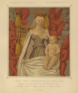 Agnes Sorel als Madonna Lactans (Chromolitho)