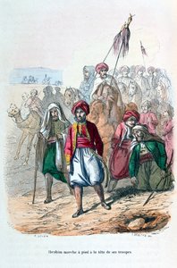 Ibrahim Pascha marschiert an der Spitze seiner Truppen