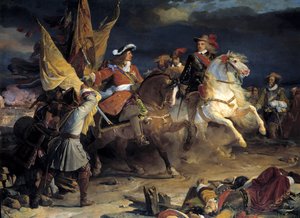 Schlacht von Villaviciosa, gewonnen vom Marschall Herzog von Vendome über den Grafen von Stahremberg am 10.12.1710