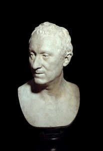 Terrakotta-Büste des Philosophen Denis Diderot (1713-1784) (Skulptur von Jean Antoine Houdon, 1771) Paris, Louvre von Jean Antoine Houdon