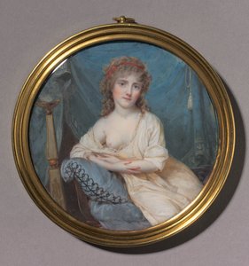 Porträt einer Frau, die auf einem Sofa liegt, ca. 1804 von Jean Antoine Laurent