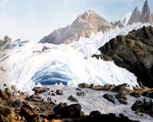 Chamonix: Quelle des Arveyron, ca. 1800