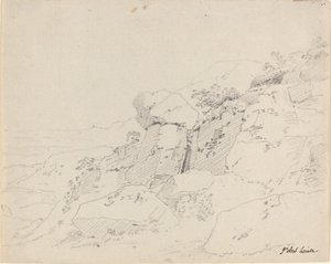 Gletscherfelsen am Rande eines Berges von Jean Antoine Linck