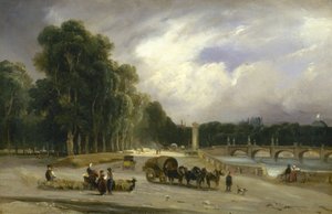 Le Cours-la-Reine, circa 1828 von Jean Antoine Theodore Gudin